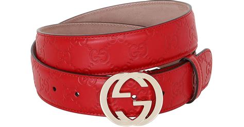 red leather gucci belt|unisex Gucci belt.